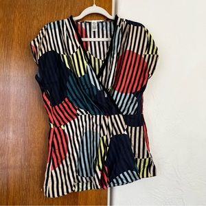 Diane von Furstenberg Colorful Top Size 4